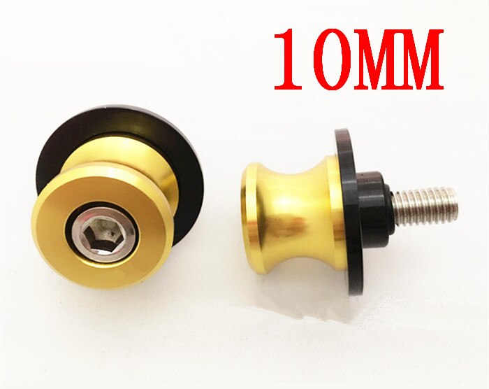 motorcycle 6mm 8mm 10mm swing arm Spool Sliders Swingarm Spool slider for SUZUKI GSXR600 GSXR750 B-KING GSXR1000 GSXR600: gold-10mm