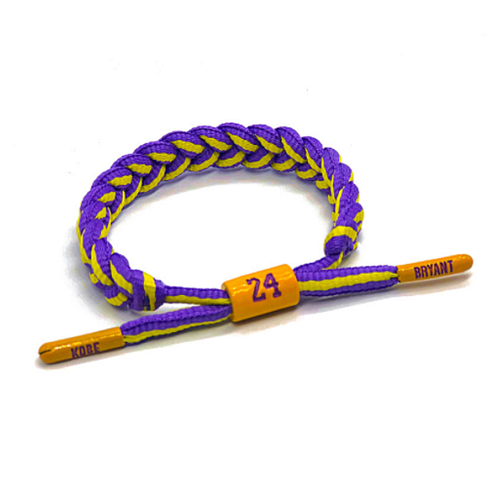 Basketball Player Number Braided Rope Bracelet Baseball Football Volleyball Sport Bangles for Men Adjustable Wristbands: Hot Stamping