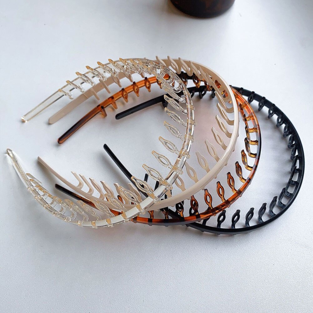 Men Women Unisex Hair Comb Zigzag Band Notched Headband Sport Headband Hairband Anti-slip Hairband For Face Washing