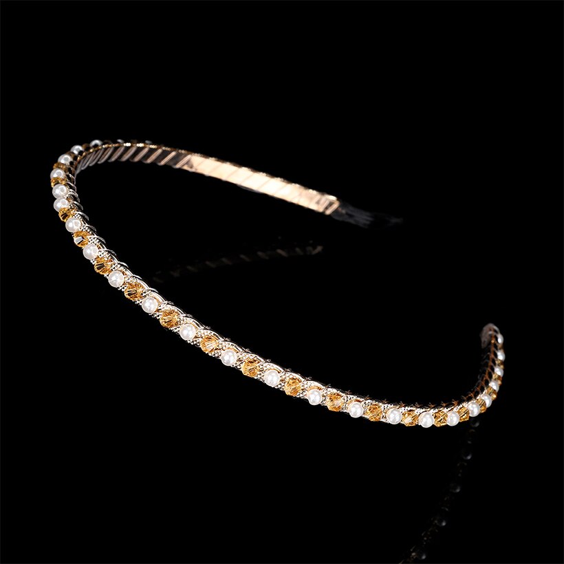 LEVAO Full Rhinestone Hairband for Women Boutique Crystal Hair Hoops Shiny Bezel Headband Wedding Headwear Party Accessories: 7