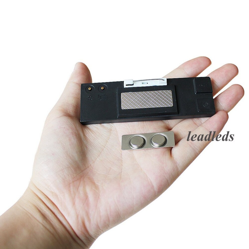 Blue Scrolling LED Name Badge Tag Programmable Sign Moving Scrolling Message Display