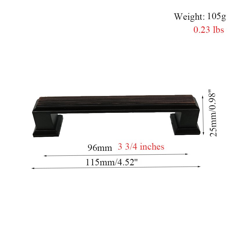 Goo-Ki Amerikaanse Stijl Olie Gewreven Brons Applicance Pull Kast Knoppen Lade Knop Vintage Kast Garderobemeubilair Hardware: 96mm-1pcs