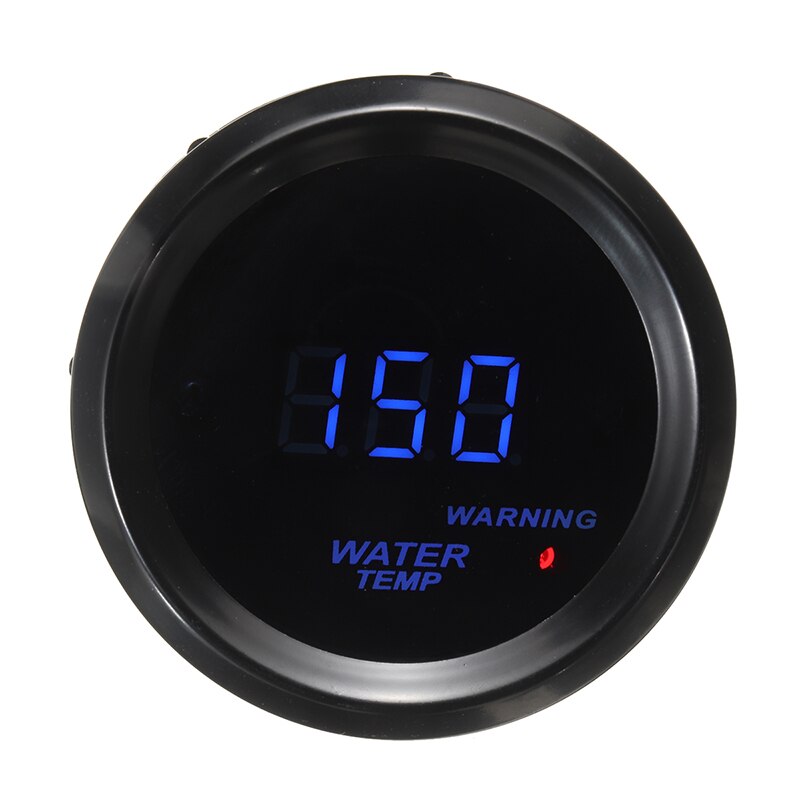 1set 12V 2" 52mm Digital LED Car Water Temperature Gauge Meter Smoke Lens With Sensor Adapter Kit For Auto Gauges Accessories