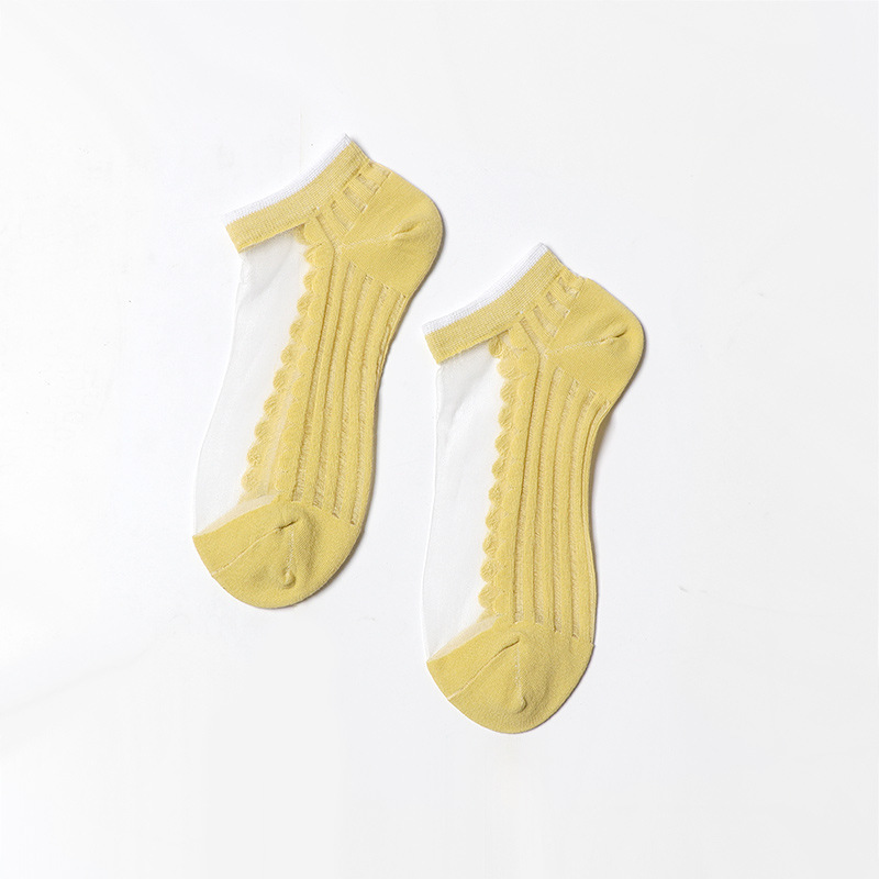 Glas kristall baumwolle boden sexy unsichtbar seide Stiefel Gittergewebe Fischnetz transparent Knöchel Netz Garn Dünne Frauen Kühlen Socken: FY05dishutiaoShuang
