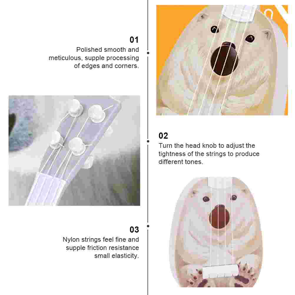 Kid Played Ukulele Early Musical Learning Plastic Instrument Guitar Model