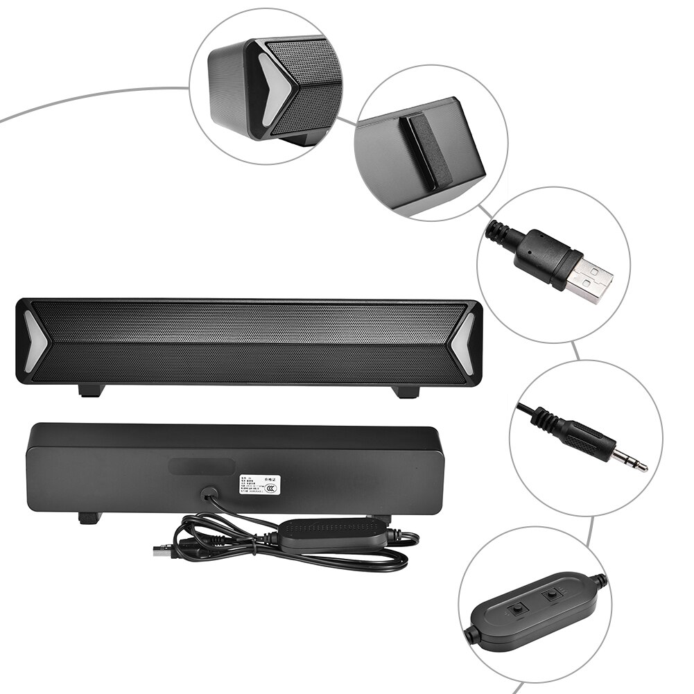 Amplifier Loudspeaker D6 Audio Computer Speaker Desktop Notebook Multimedia Mobile Phone Subwoofer Wired USB Speaker