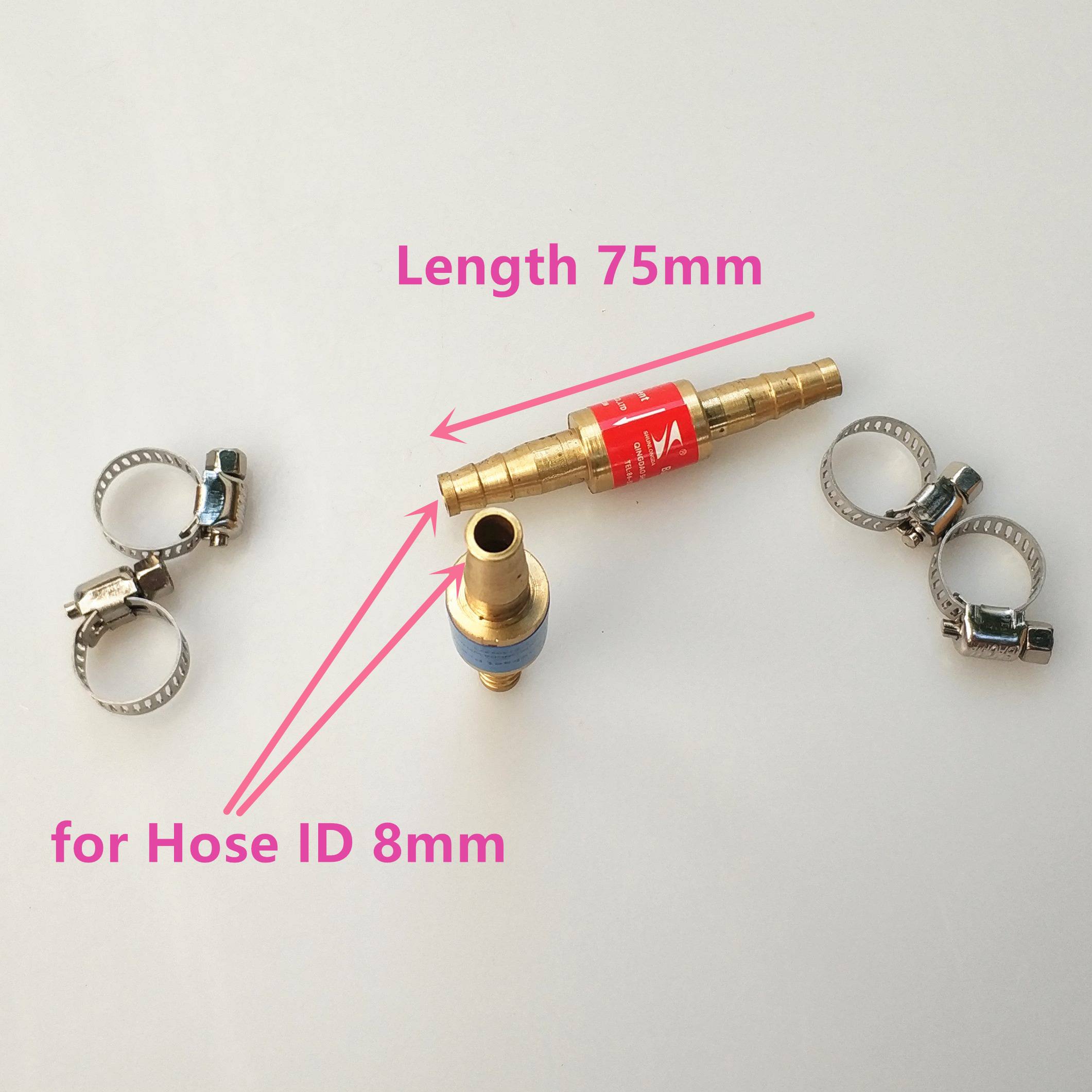 Safety Valve Flashback Arrestor Oxygen Acetylene/Fuel Welding/Cutting Torch 8mm/0.31" or 10mm/0.4" Hose