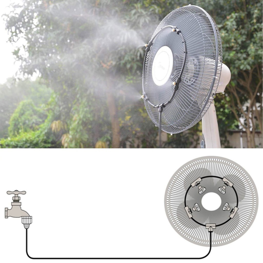 Outdoor Misting Fan Cooler Water Cooling Patio Mist Garden 16inch #j4s