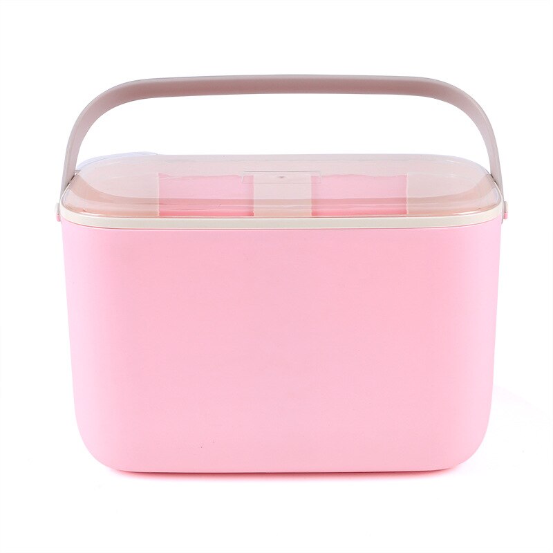 Baby Bottle Storage Box Drying Rack Multifunctional Portable Anti Dust Bottles Plastic Dry Case for Home Kitchen Baby Supplies: pink