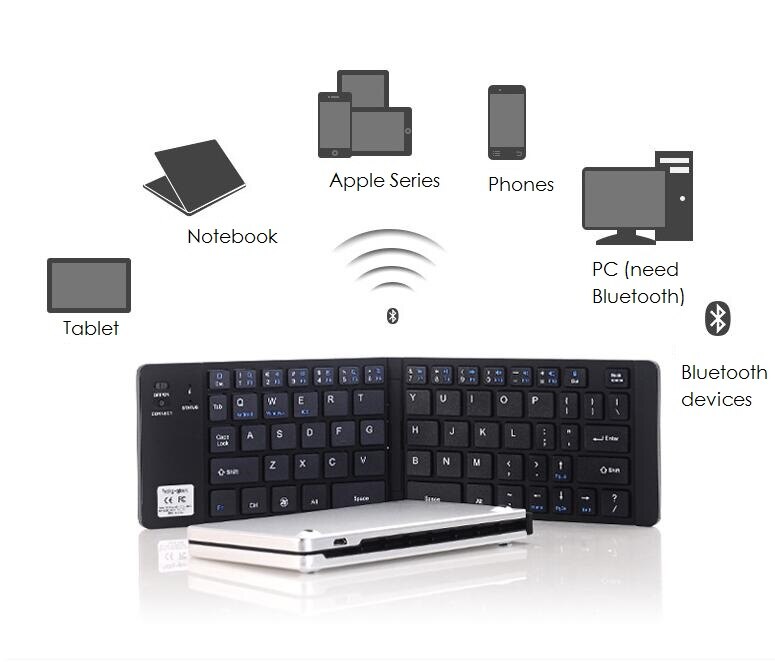 Dünne Metall drahtlose Bluetooth Bluetooth Tastatur handys Tablette tastaturen zubehör für iphone ipad xiaomi samsung huawei