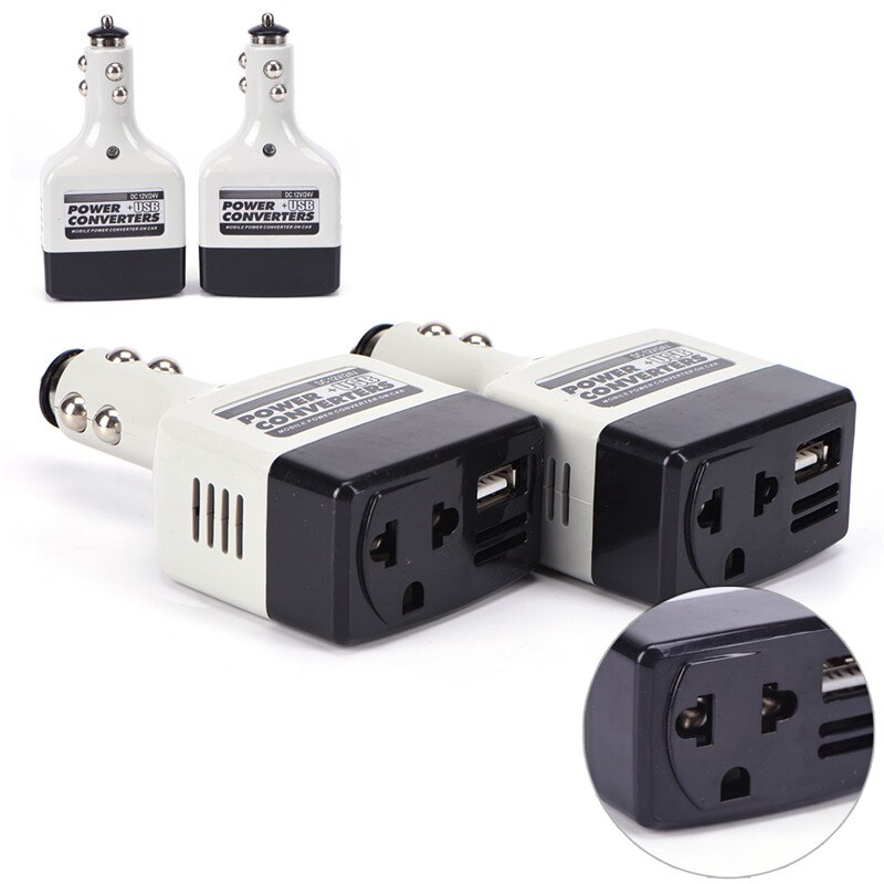 Dc 12/24 V Naar Ac 220 V/Usb 6 V Auto Omvormer Adapter Mobiele Auto Power autolader Converter Met Usb Interface