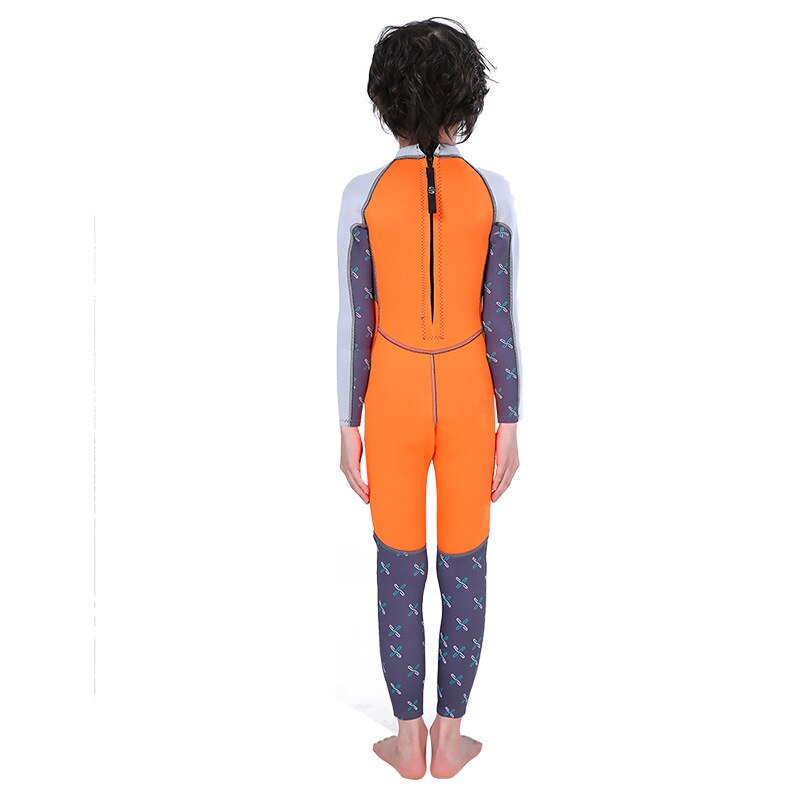 kids teenage youth full wetsuit 2.5mm neoprene long sleeve suit one-piece keep warm for cold water diving surf swimming