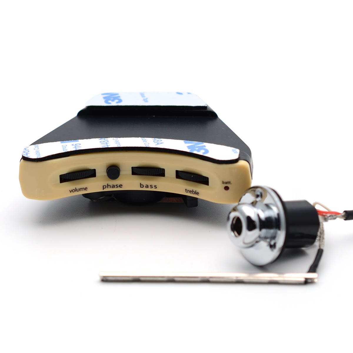 Soundhole gitarr pickup vit pickup med silver piezo med output balans: Gt -b1 allmän