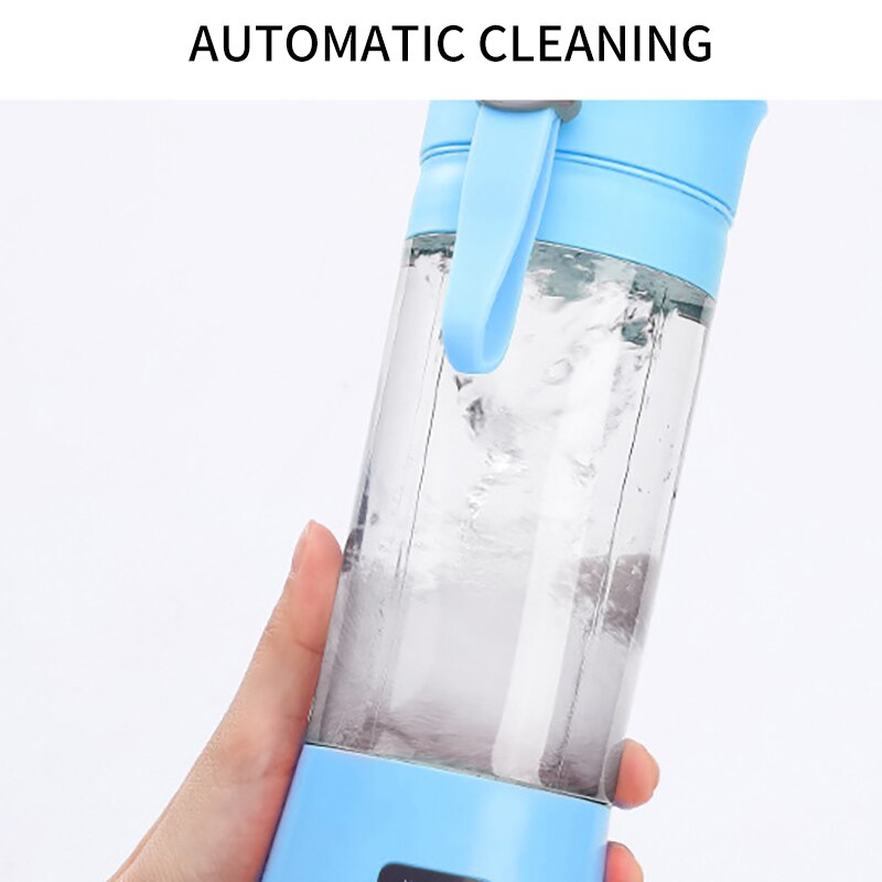 380Ml 6 Blades Mini Draagbare Elektrische Fruit Juicer Usb Oplaadbare Smoothie Maker Blender Machine Sport Fles Sap Cup