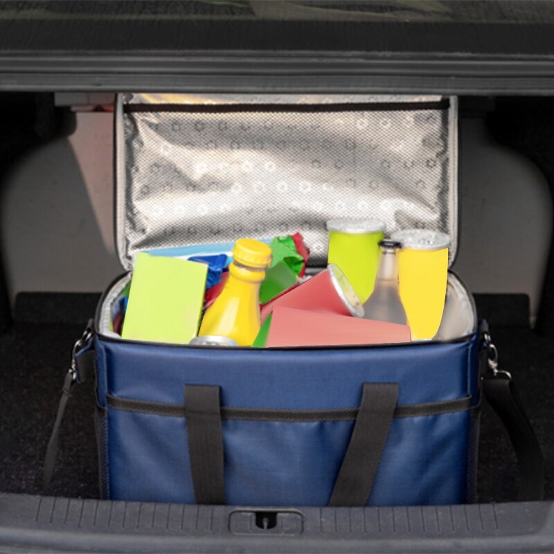 WEYOUNG Große Kapazität 35L Isoliert Thermischen Kühltasche Picknick Kühlschrank Tasche für Auto & Hause Mit, Blau