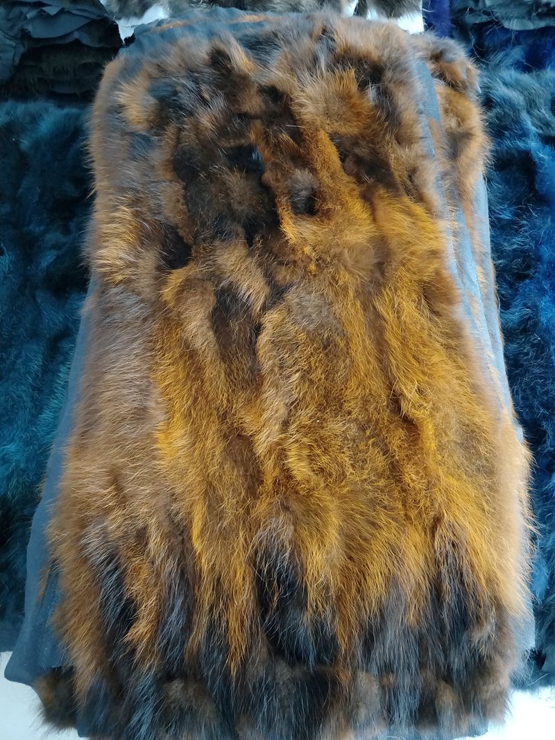 Racoon Bont Pelt Patchwork Wasbeer Pelt Tapijt Dekens Voor Voering Materiaal: 10