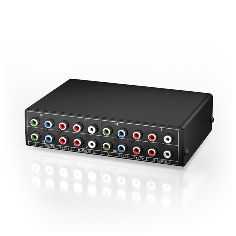 3-Way RGB Component AV Switch Video Audio Selector 3 in 1 Output Ypbpr Component RGB Switcher Box for TV 360 Wii DVD: Default Title