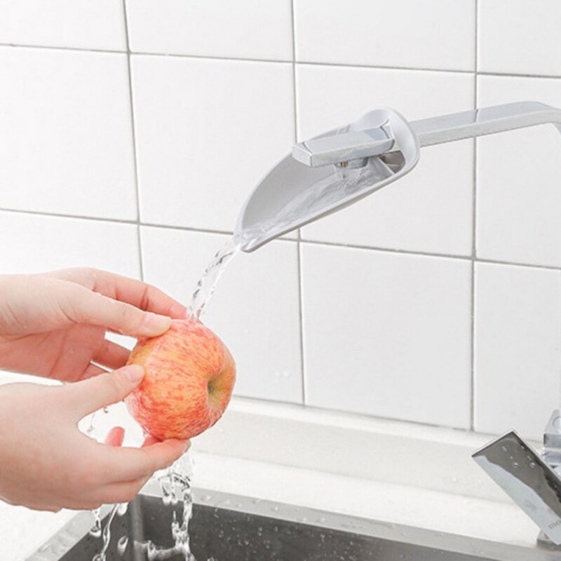 Solid Color Bathroom Children Kids Hand Wash Tap Extender Sink Handle Extension Toddler Kitchen faucet attachment