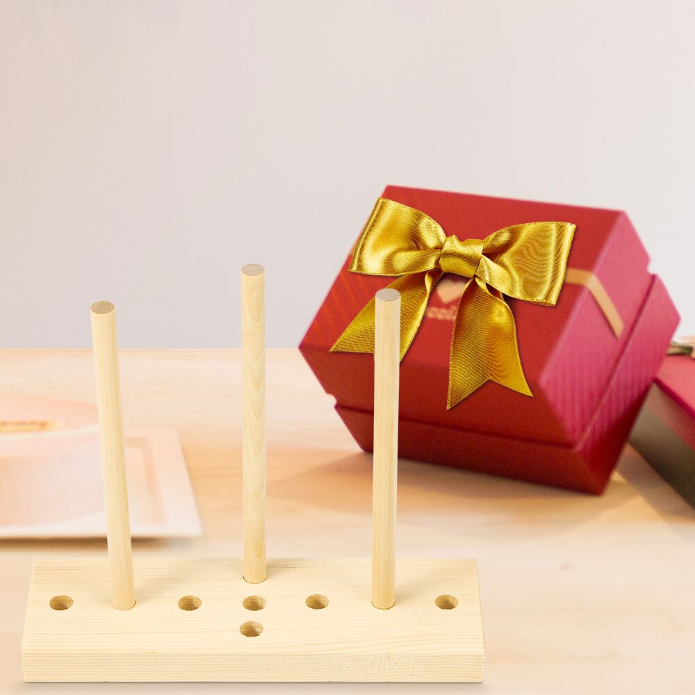 Durable Beige Bow Making Tools Ribbon Maker Wooden Wreath Bow Making Tools Creating Bows Party Decorations Maker