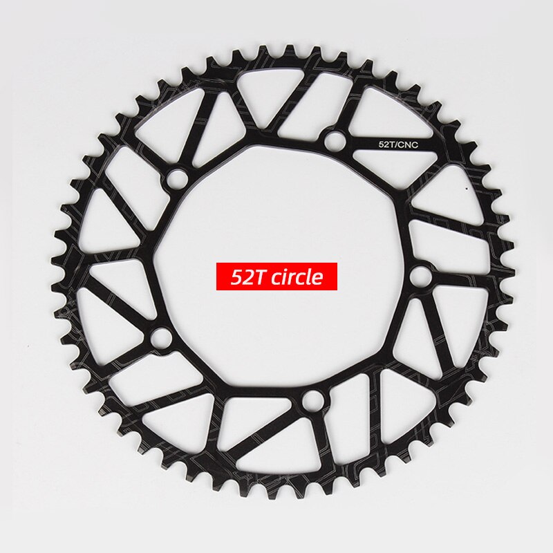 Litepro Lp 130BCD Fiets Kettingblad 50 52 54 56 58T Aluminium Enkele Disc Ketting Wiel Vouwfiets Vierkante gat Crankstel: Chainring 52T