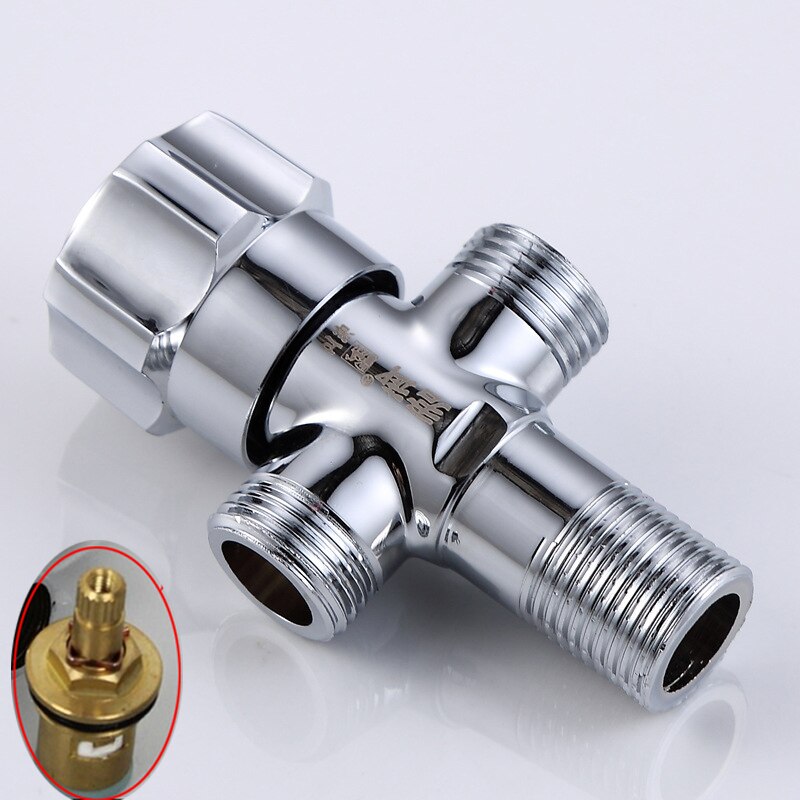 1 inlet 2 outlet Bidet Toilet angle valve Chrome Plated Brass Dual Water Outlet Angle Check Valve Free Shippping