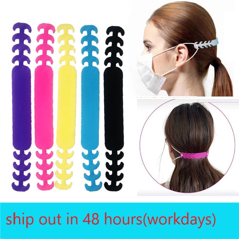 Ganchos para la oreja para mascarilla facial para niños y adultos, fijador de dolor de oídos ajustable, antideslizante, sujeción al oído, gancho de extensión para mascarilla