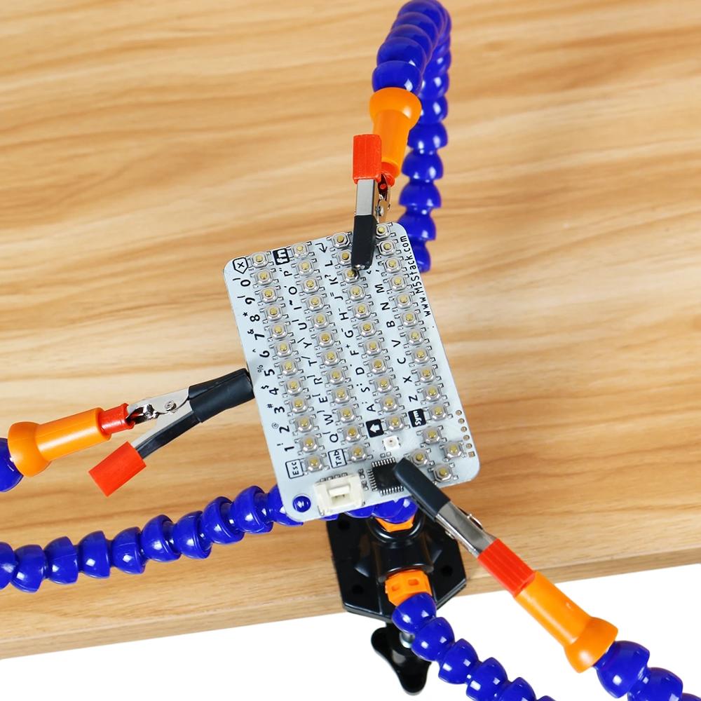 Third Helping Hands Tool Flexible 3/4 Arms Soldering PCB Holder Desk Clamp Soldering Holder