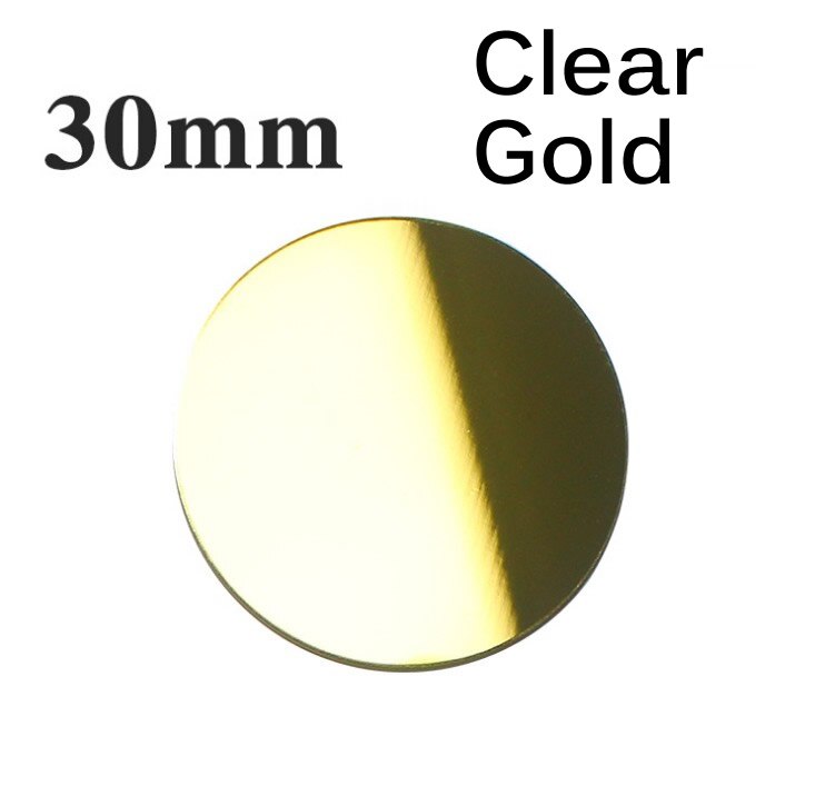 2 stuks Universele 30mm matte Geborsteld Metalen Plaat schijf ijzeren plaat voor Magneet Mobiele Telefoon Houder Voor Magnetische Auto telefoon standhouder: 30gold-clear