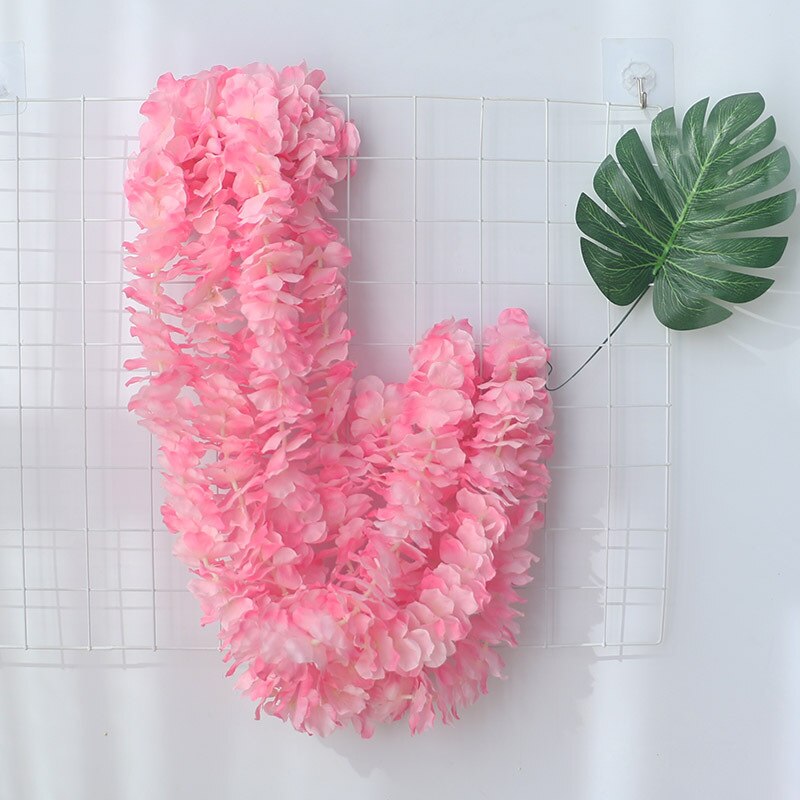 Artificial Flower Belt Wedding Flower String Hydrangea String Decoration Wisteria Rattan Orchid Flower String Flower Belt: 6