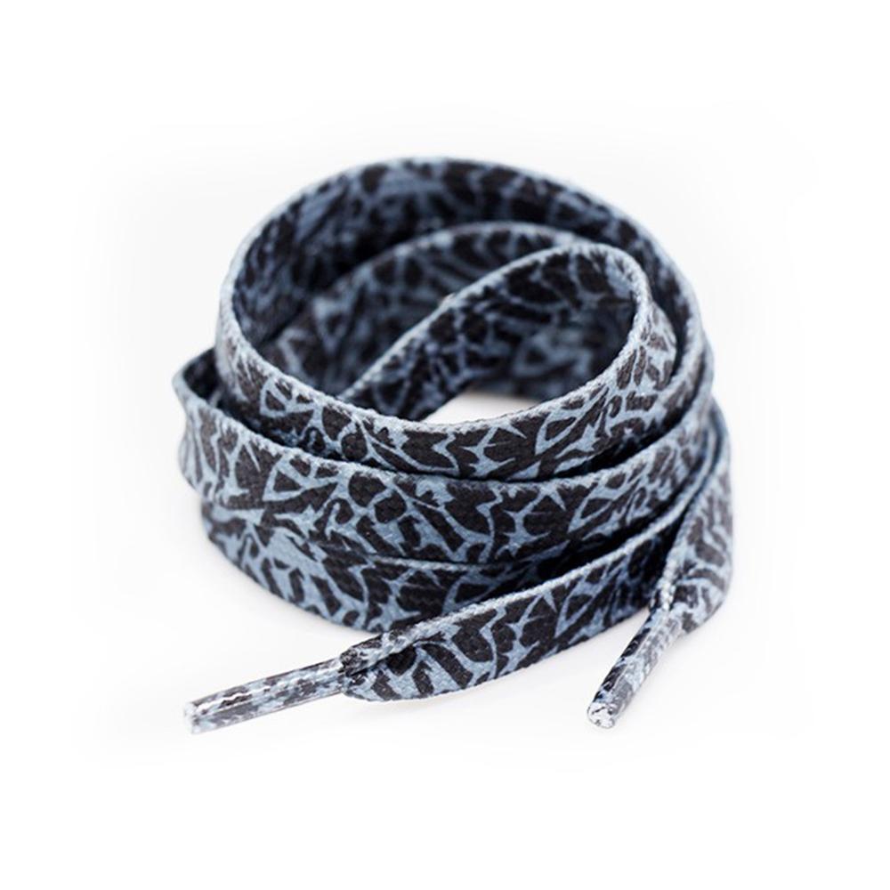 120cm flate skolisser for uformelle joggesko små freshe trykkserier skolisser polyester sko lisser mønster sport: A19