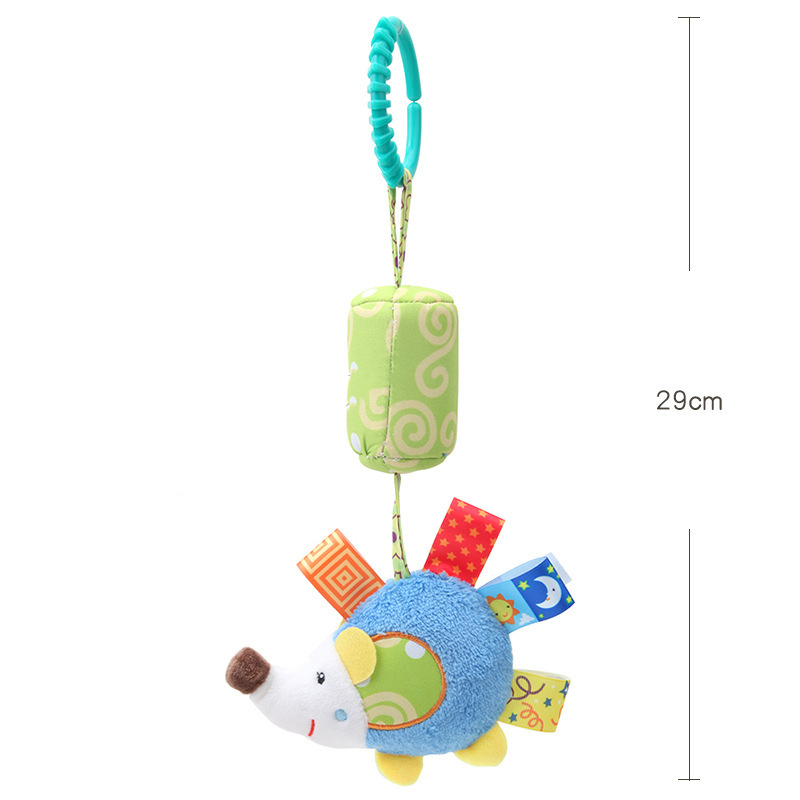 Nuevos sonajeros para bebé, juguete con campana, sonajero de peluche suave, juguetes con agarre manual, colgante para cochecito, cuna, cama, mordedor, juguete colgante de 0 a 24 meses: Gris
