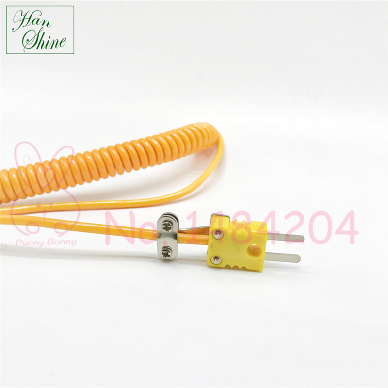 Type K Roller Surface Thermocouple -50°C ~ 500°C Handheld Contact Temperature Sensor for Moving or Rotating Surfaces