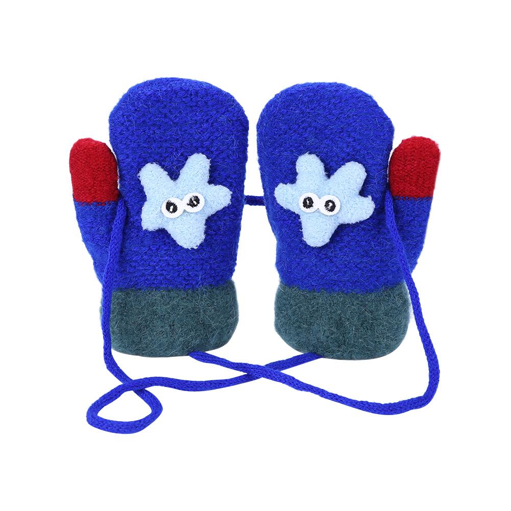 1 Pair Children Cartoon Gloves Thicken Imitation Lamb Fleece Autumn Winter Warm Girls Boys Apparel Accessories: F