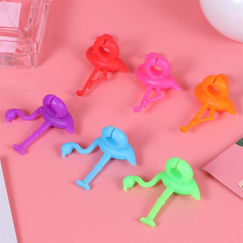 6 STUKS Siliconen Wijnglas Marker Flamingo Drink Bedels Label Mark Glas Identificatie Perfect voor Partijen
