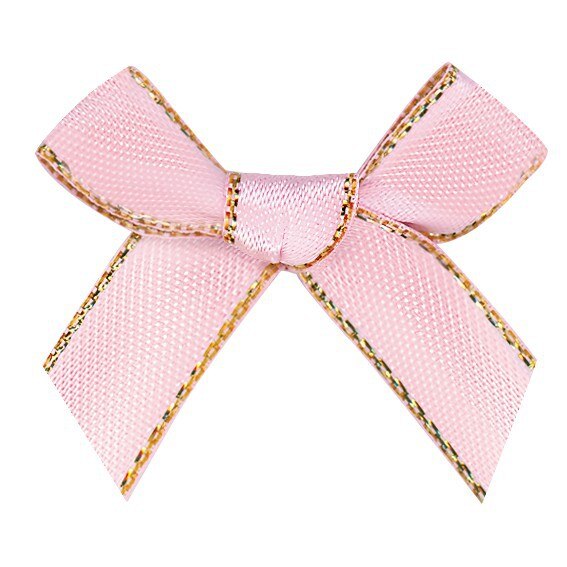 50 Uds. De Color brillo satinado goma de pelo con lazo, suministro artesanal, decoración del banquete de boda, lazos artísticos, accesorios para sombreros de costura, apliques: Pink Bows