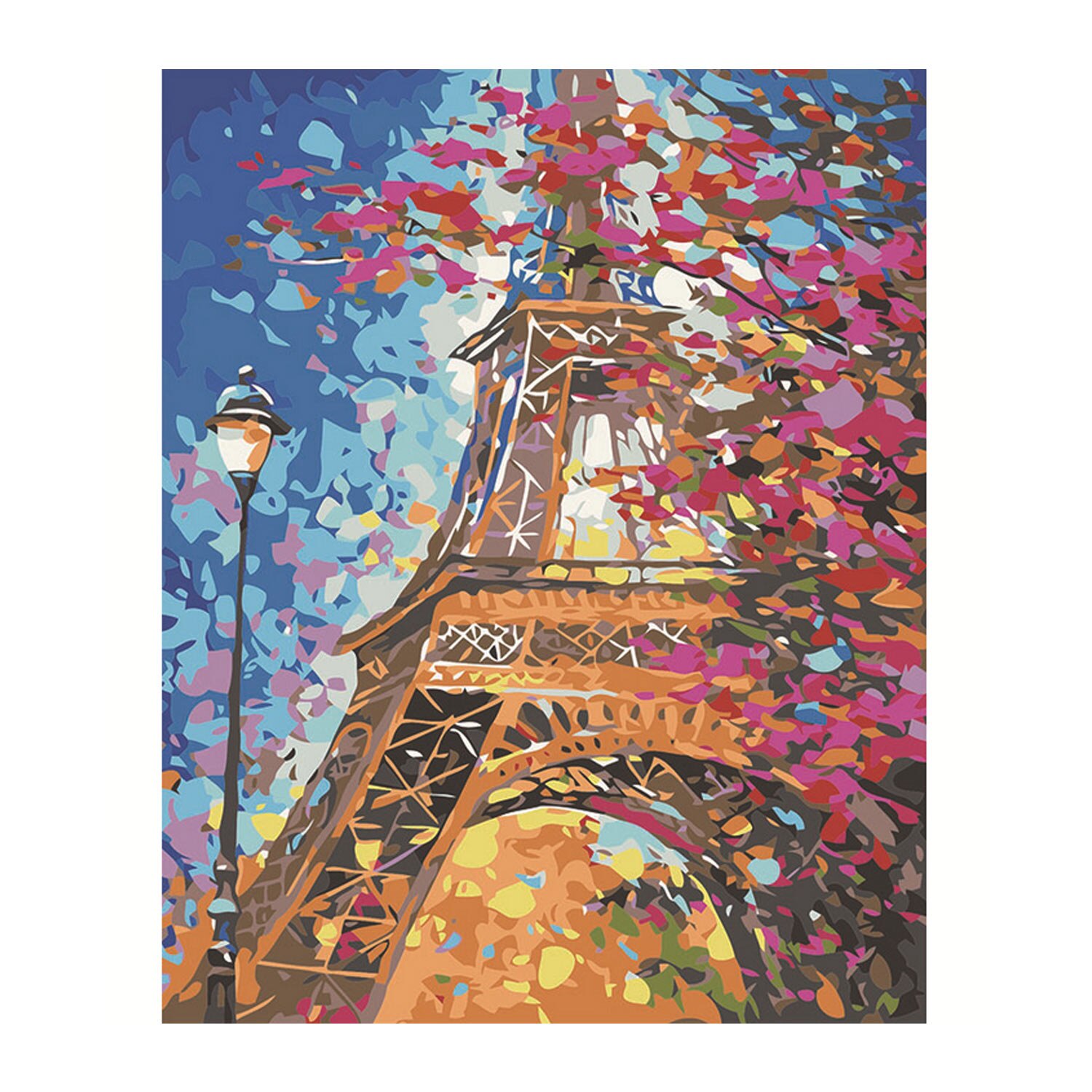 DIY Digital Oil Painting Kit Frameless Paint by Numbers Canvas for Adults Kids Beginners Home Rooms Office Decoration 40x50cm: Tower