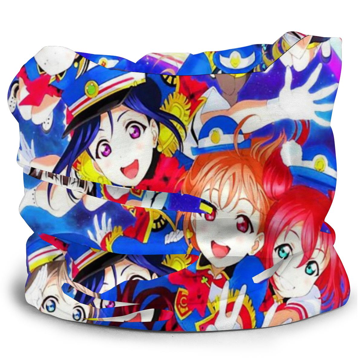 Happy Party Train - Love Aqours men's Magic Scarf Neck Face Cover Cycling Headband women Elastic snood scrunchie