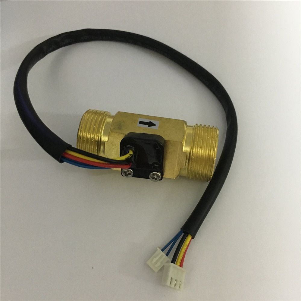 G3/4" DN20 Brass flow rate Hall flow sensor meter with NTC temperature mearsuring