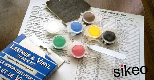 Sikeo handige leer reparatieset autostoel bank jassen gaten krassen scheuren geen warmte vloeibare leer vinyl reparatieset