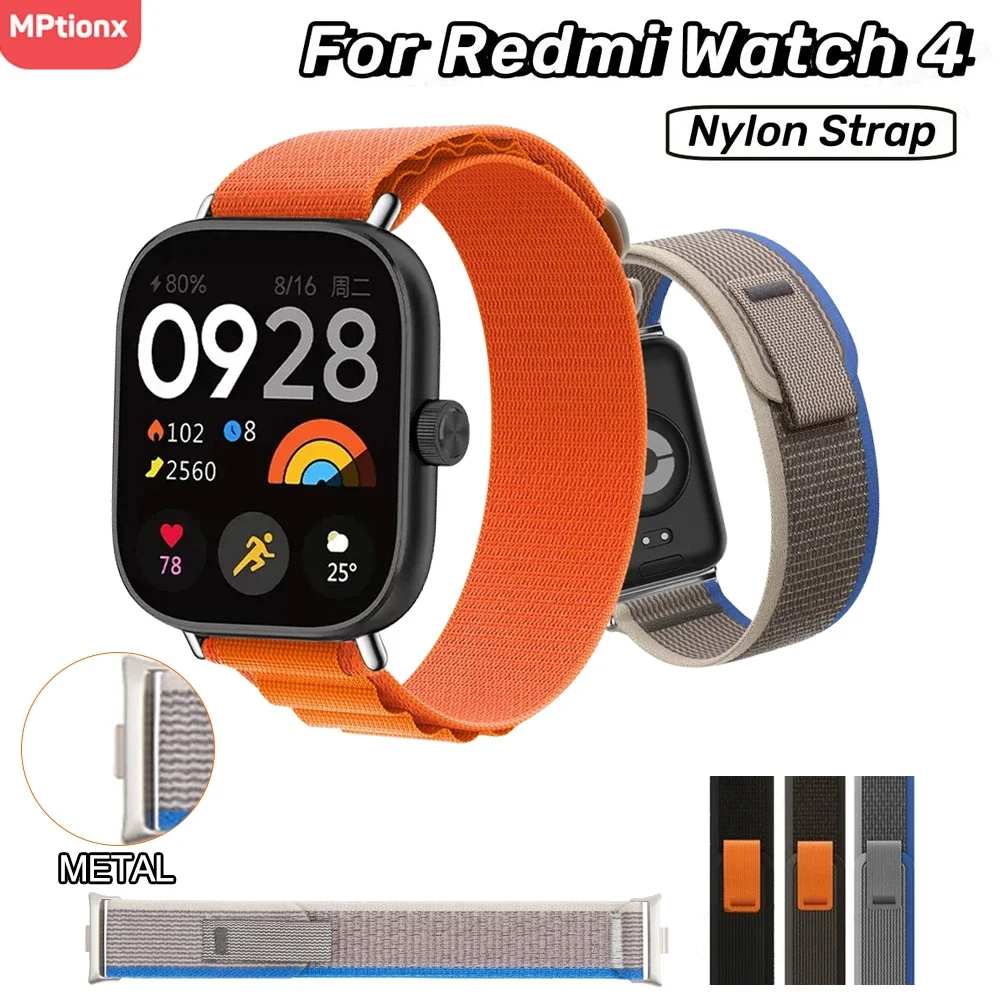 Correa de nailon para Xiaomi Redmi Watch 4 5, pulsera elástica ajustable, accesorios para iWatch Mi Band 8 Pro/9 Pro