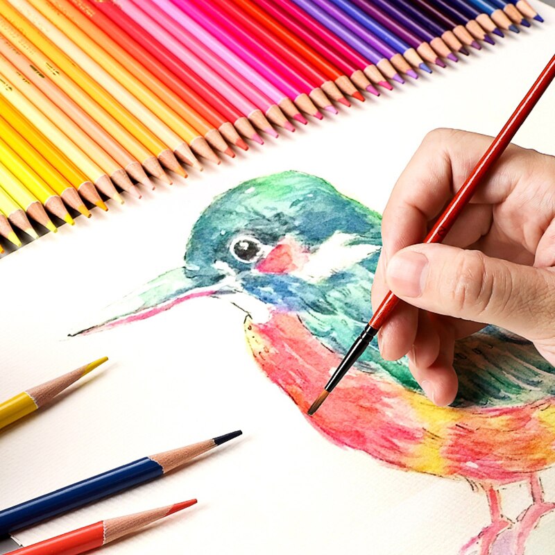 Profesjonalny komplet kredek olejowych 200 kolorów drewniane kredki akwarelowe rysunek kredki szkolne artykuły artystyczne