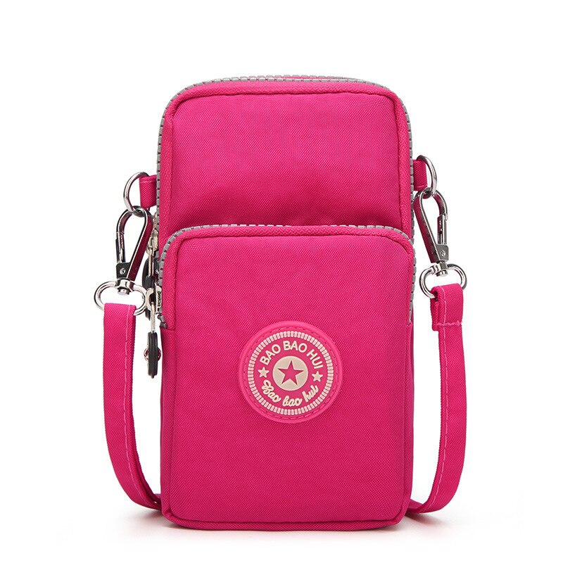 Women Shoulder Bag Oxford cloth Arm Band Bags Crossbody Bags Mobile Case Running Armband Bag For Huawei Gym Bag: Rose