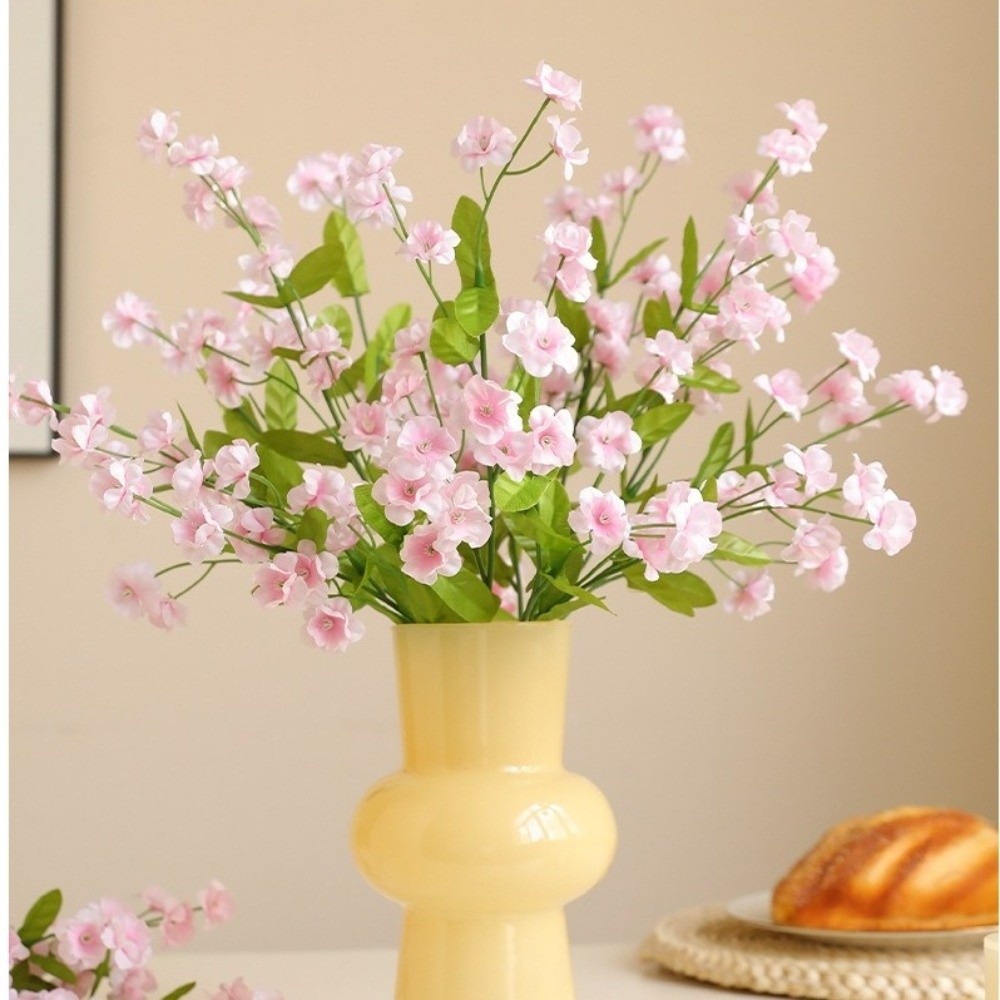 Real Touch Forget-Me-Not Artificial Forget-Me-Not Flowers 47cm Silk Floral Bouquets Long Branch DIY Simulation Flowers Wedding