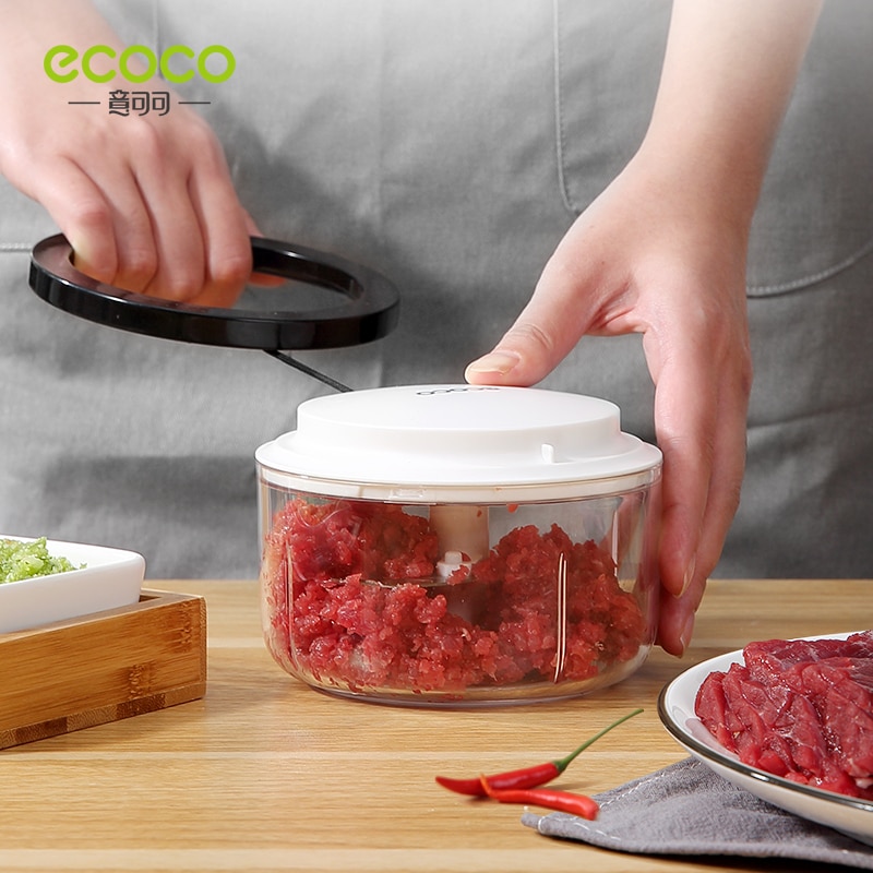ECOCO Manual Food Chopper Pull Onion Chopper Large Vegetable Processor Blender Mincer Mixer for Egg Meat Salad Fruit Pesto Puree