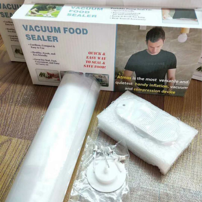 USB Portable Food Vacuum Compression Bag Vacuum Machine Electric Pumping 5 Bags Reusable Ziplock Bag Eco Friendly