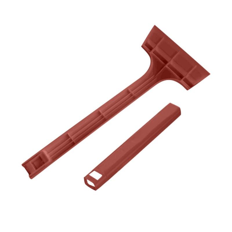Car Ice Scraper Windshield Ice Breaker Quick Clean Glass Brush Snow Remover Tool Auto Window Winter Snow Brush Shovel: red