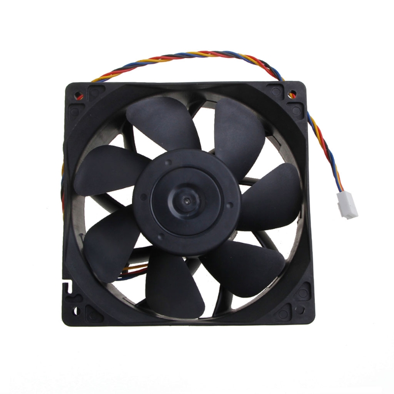 DC Brushless CPU Server Fan 12x12x3.8cm 210CFM 6000RPM 4Pin 4Wire PWM Automatic Temperature Control Cooler by QFR1212GHE: Default Title