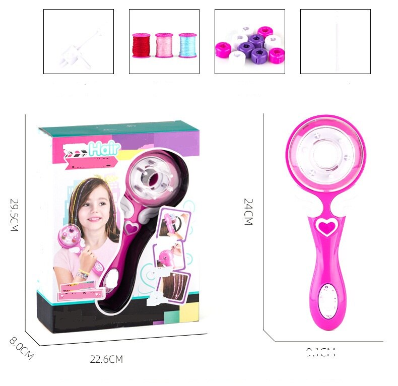 Electric Automatic DIY Hair Knitting Machine Braid Hair Tools Twist Knitting Hair Knitting Roll Twisted Xmas: hair braider 1