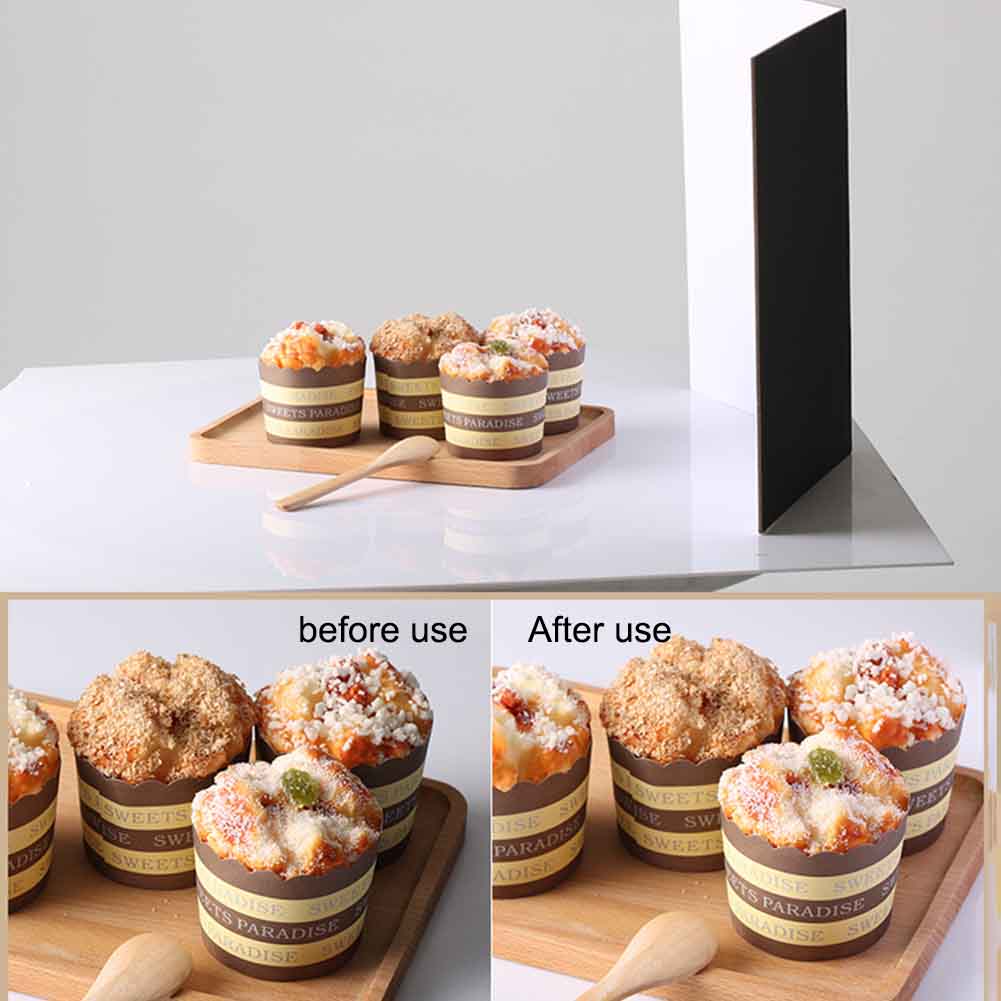 3 in1 weiß schwarz silber papier faltbare tragbare absorber kamera zubehör karton licht reflektor für fotografie studio