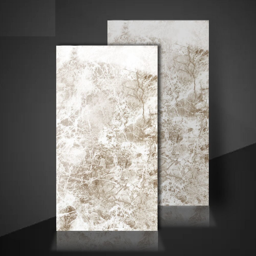 30 x 60cm naturlig marmor effekt krystal pvc film flise klistermærker overfører moderne køkken badeværelse væg klistermærke: D
